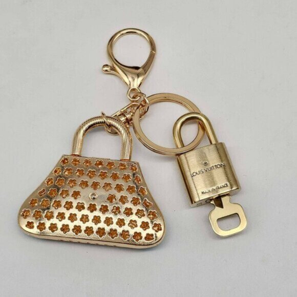 Authentic Louis Vuitton Lock & Key with unbranded Bagcharm, Keycharm, Keychain - Picture 5 of 7